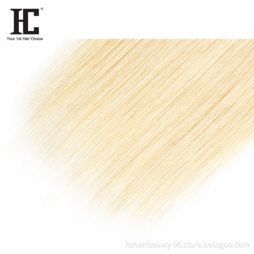 Peruvian Hair Bundle With Closure Transparent Lace Straight Original Human Hair 1B613 Closure with Baby Hair